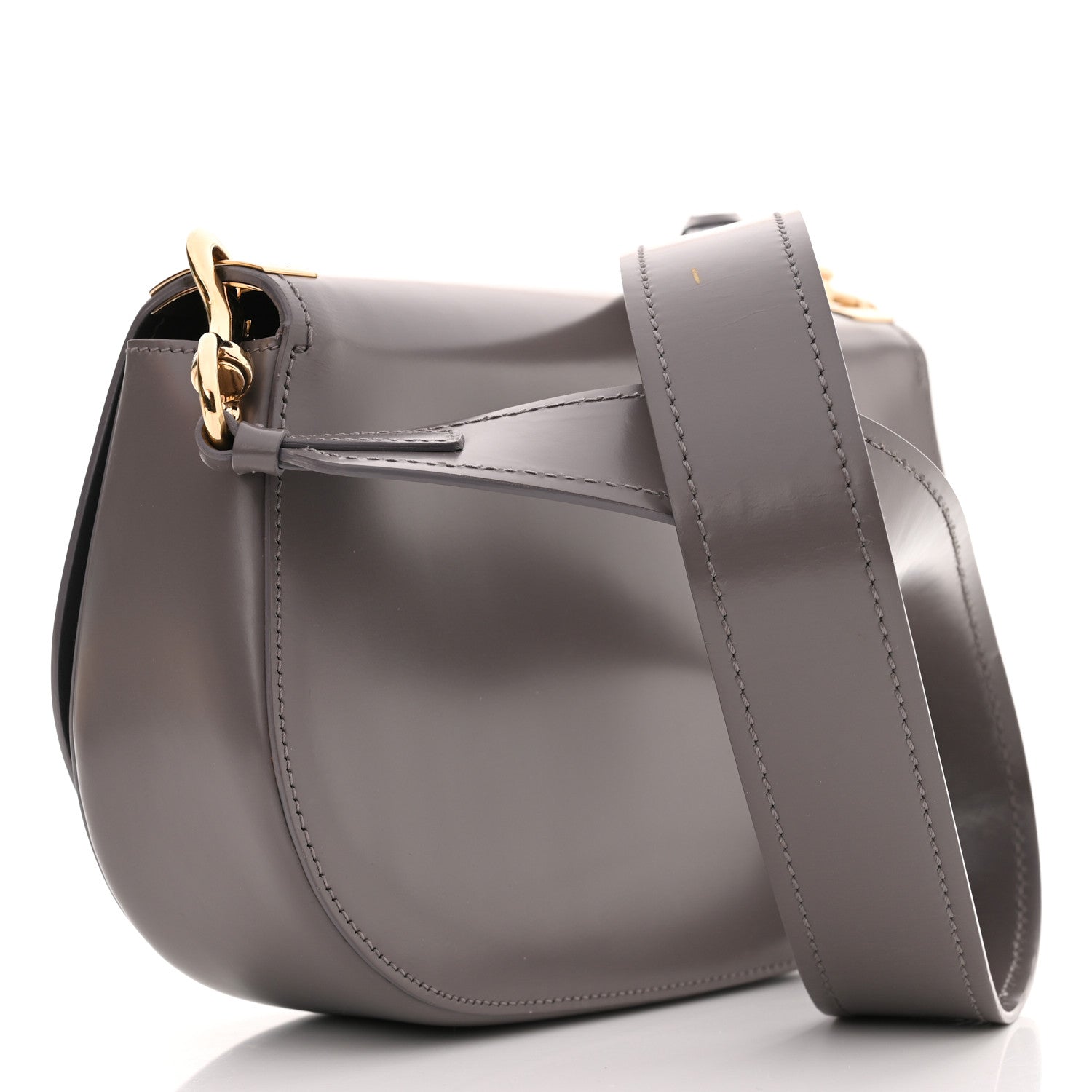Salvatore Ferragamo Smooth Calfskin Anna Shoulder Bag Urban Grey 3 of 13