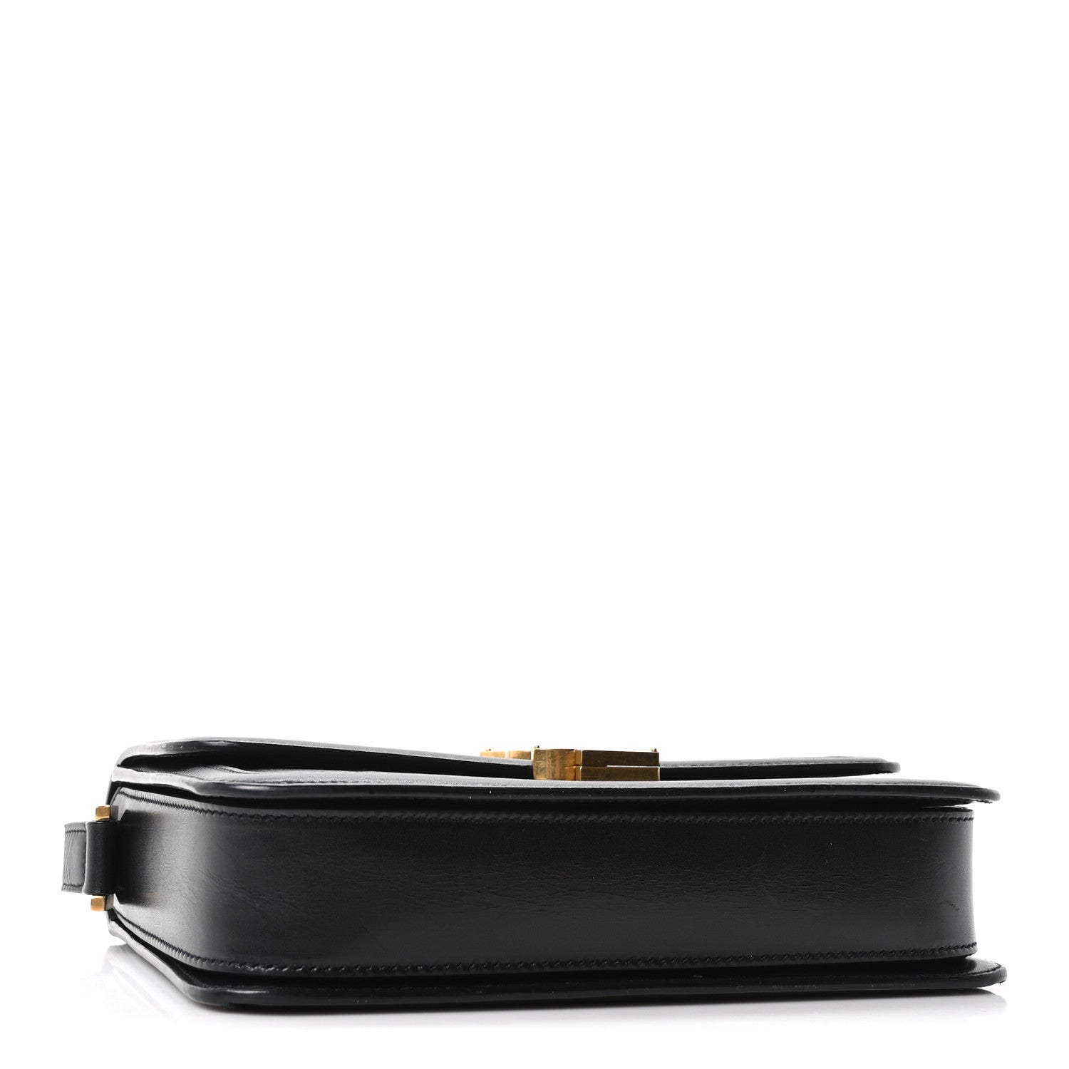 Saint Laurent Box Calfskin Monogram Medium Solferino Satchel Black 4 of 10