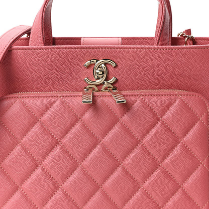 Chanel Caviar Quilted Small Business Affinity Shopping Bag Pink 7 of 10
