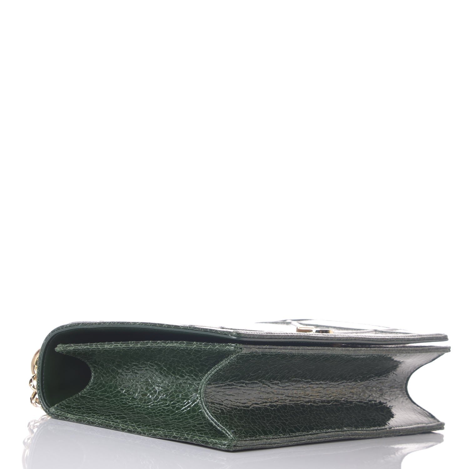 Christian Dior Ceramic Effect Deerskin Large Diorama Flap Bag Malachite Green 4 of 7