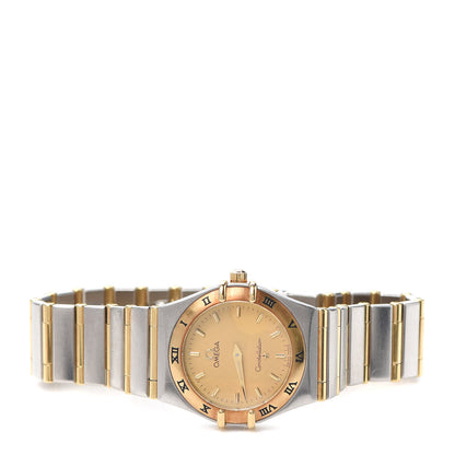 Omega Stainless Steel 18K Yellow Gold 25mm Constellation 95 Quartz Watch Champagne 1272.10.00 2 of 6