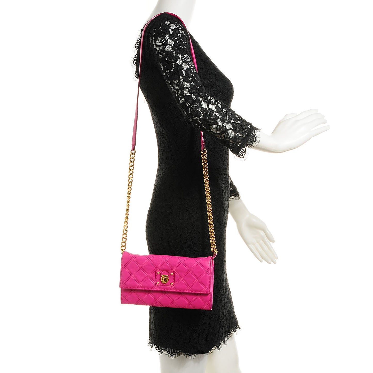 Quilted Lambskin The Small Single Flap Pink