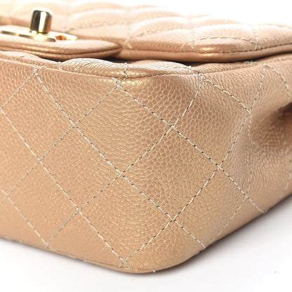 Chanel Metallic Caviar Quilted Mini Square Flap Gold 7 of 11