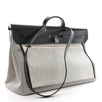 Hermes Criss Viking Vache Hunter Herbag Cabin Zip Retourne 50 Ecru Black 4 of 12