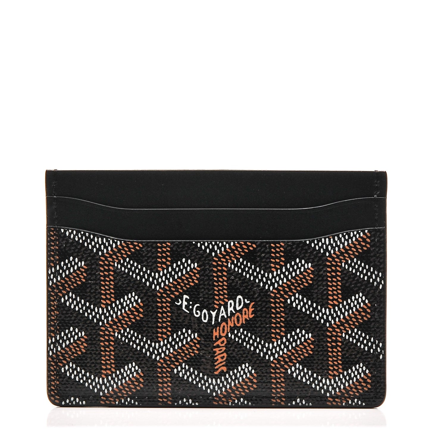 Goyardine Saint Sulpice Card Holder Black