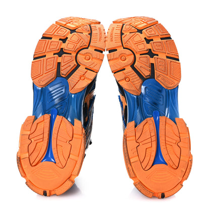 Balenciaga Mesh Rubber Bi-Color Mens Runner Sneakers 12 Blue Orange Black White 7 of 14