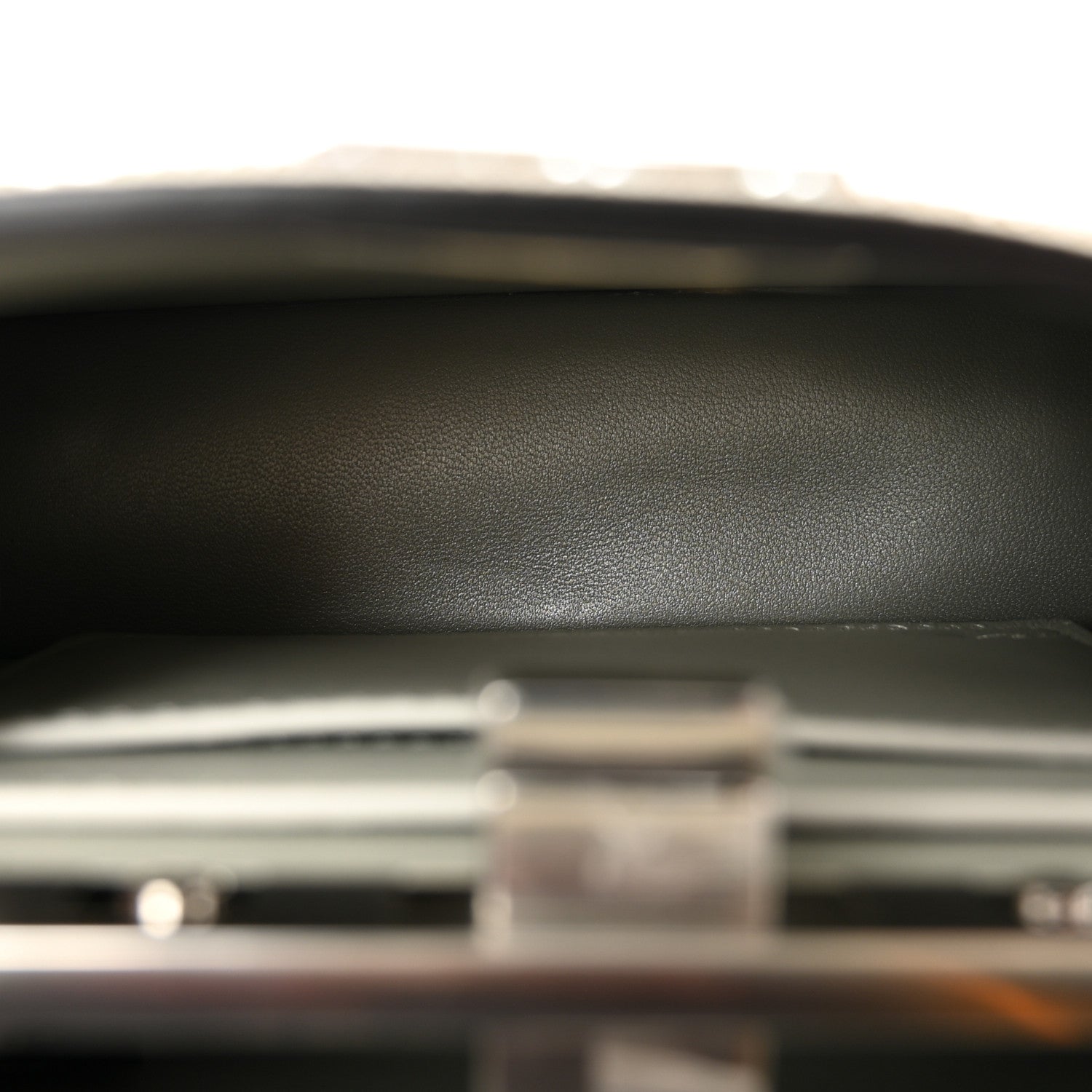 Fendi Iridescent Crystal Vitello Laminato Suede FF Petite Peekaboo I SEE U Satchel Cappuccino 5 of 12