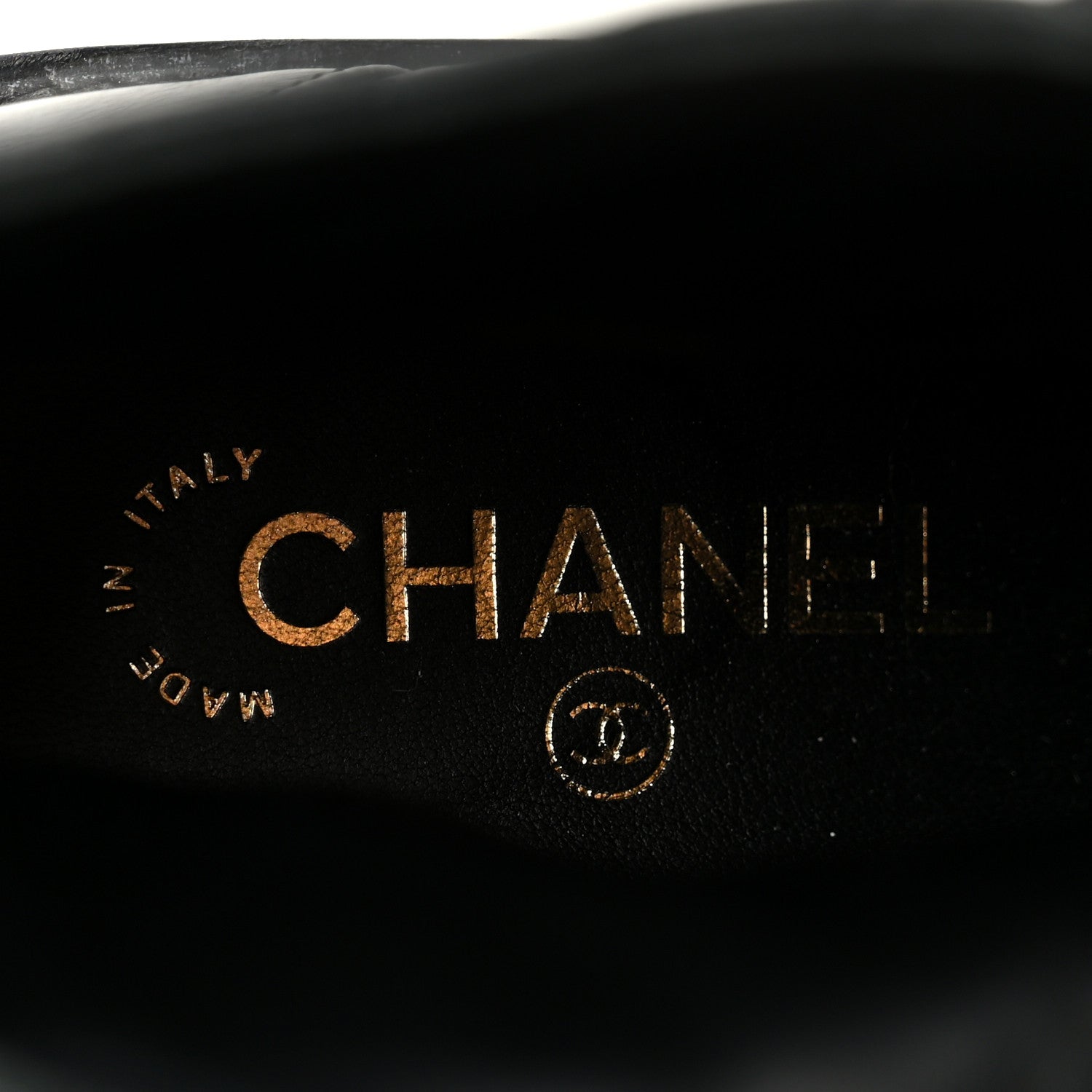 Chanel Shiny Goatskin Calfskin Quilted Lace Up Combat Boots 37.5 Black 9 of 10
