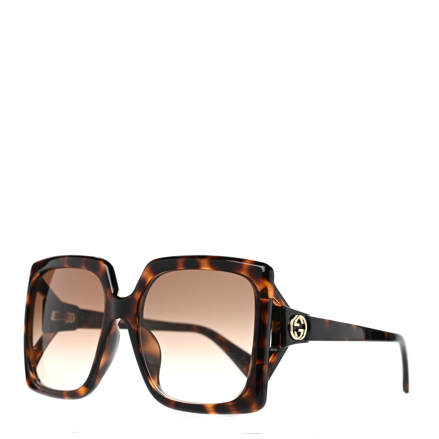 Gucci Acetate Square Frame Sunglasses GG0876SA Tortoise 1 of 5