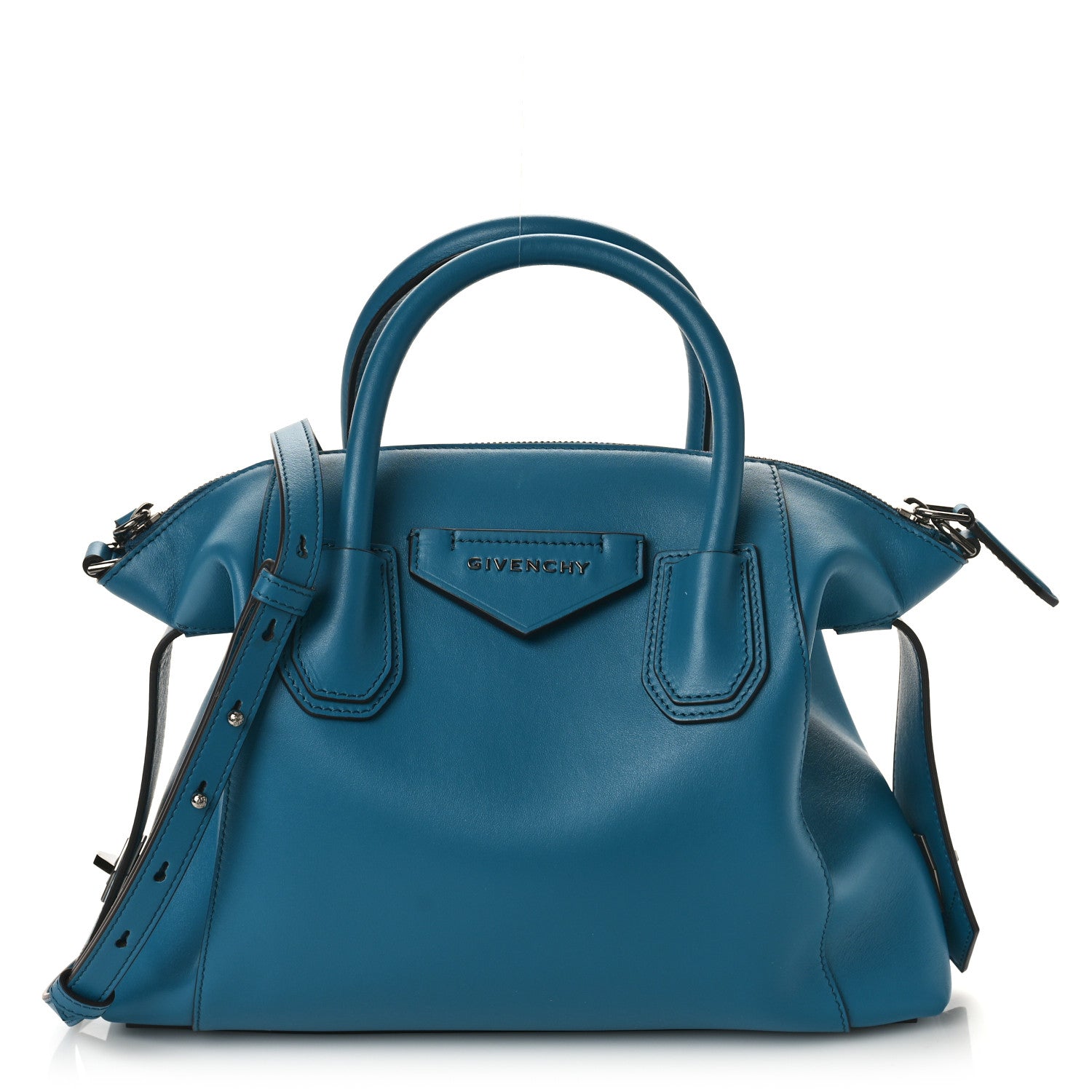 Givenchy Smooth Calfskin Small Soft Antigona Teal Blue 1 of 8