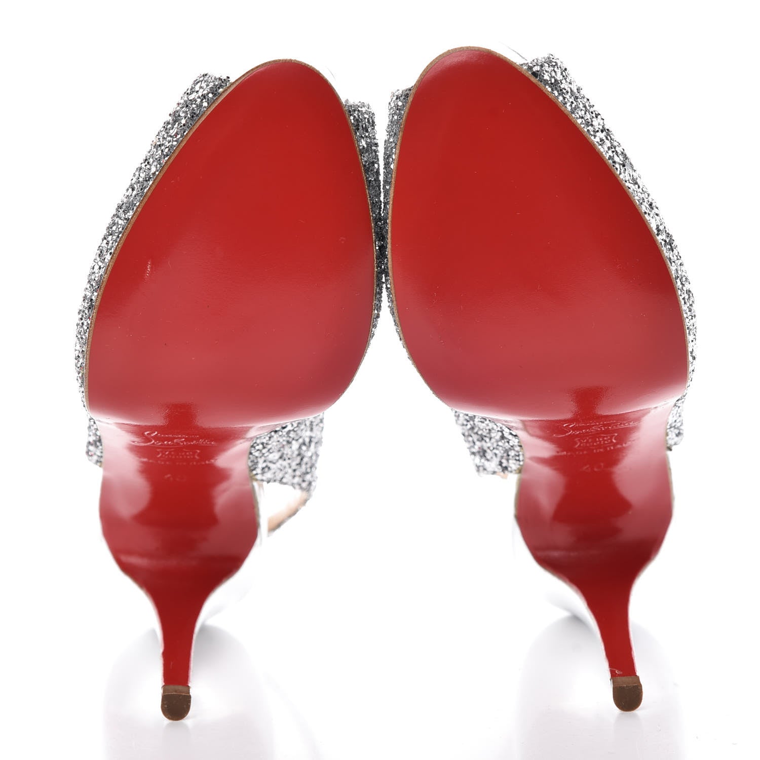 Christian Louboutin Glitter Hyper Prive 120 Pumps 40 Silver 5 of 8