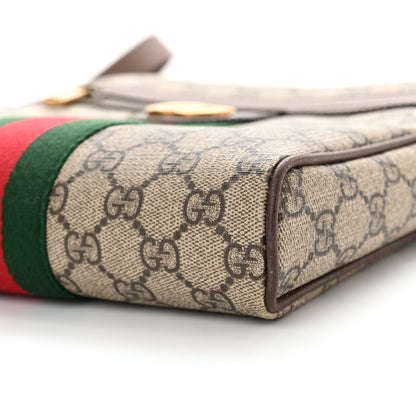 Gucci GG Supreme Monogram Web Small Ophidia Messenger Bag Brown 10 of 13