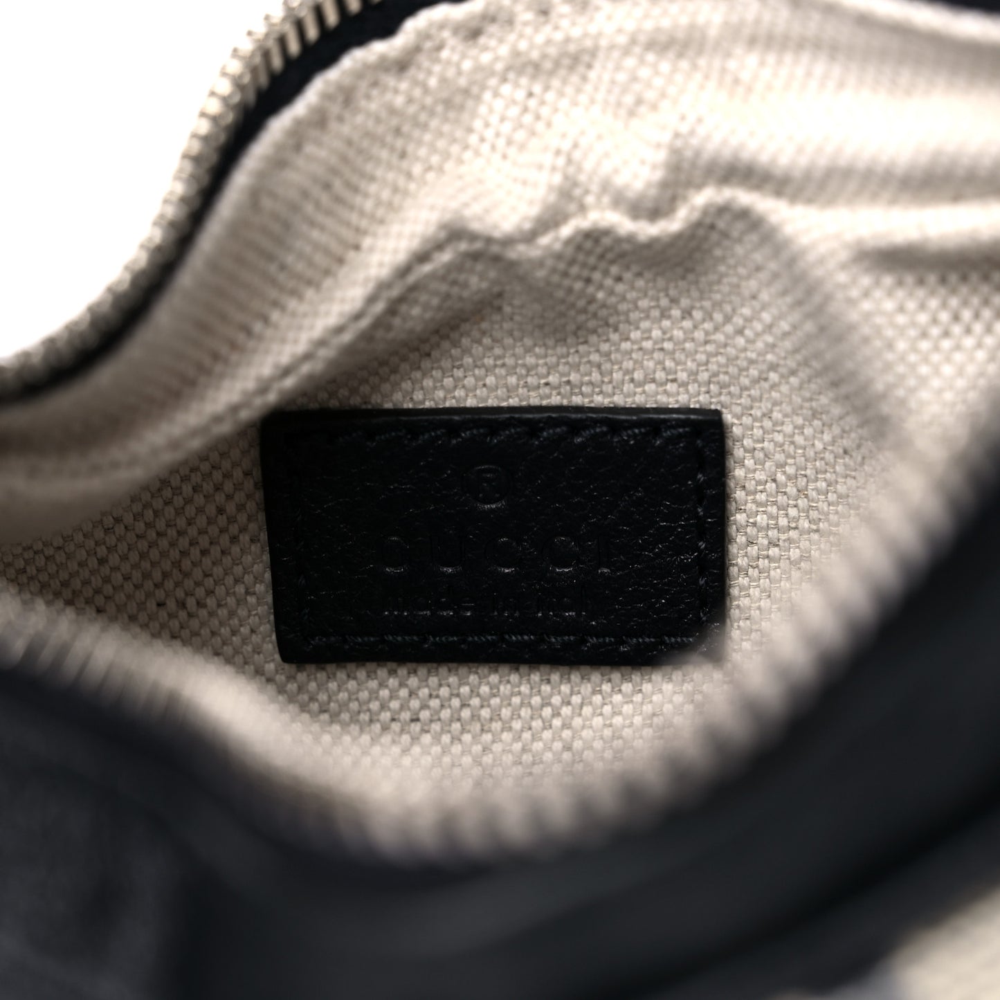 GG Supreme Monogram Textured Calfskin Web Small Attache Shoulder Bag Beige Blue