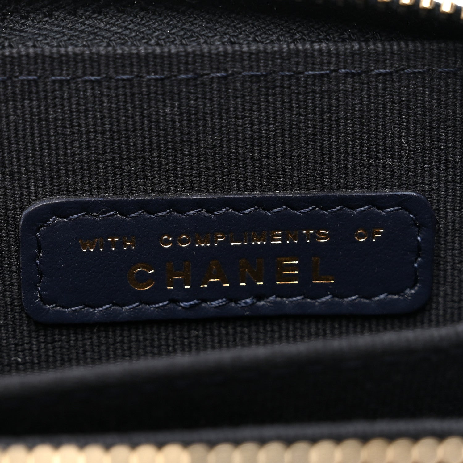 Chanel Caviar Enamel Coco Casino Quilted Zip Coin Purse Navy Blue 7 of 9