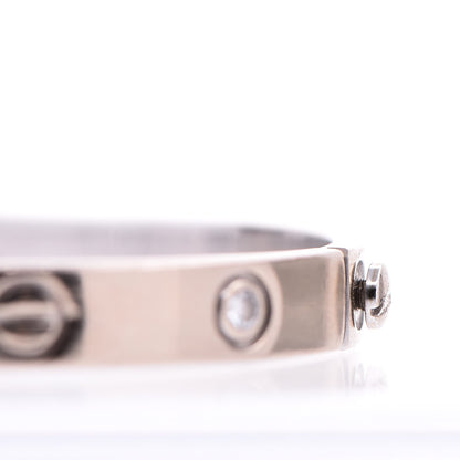 Cartier 18K White Gold 6 Diamond LOVE Bracelet 16 9 of 10