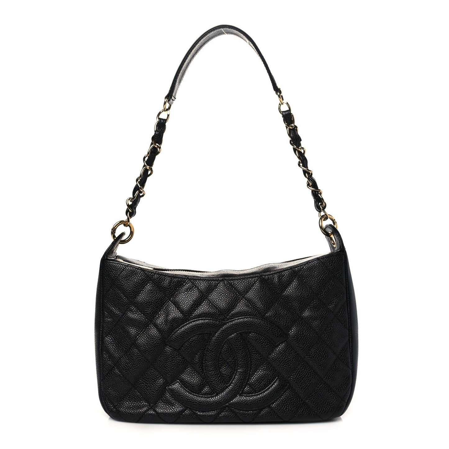 Caviar Quilted Timeless CC Shoulder Bag Black