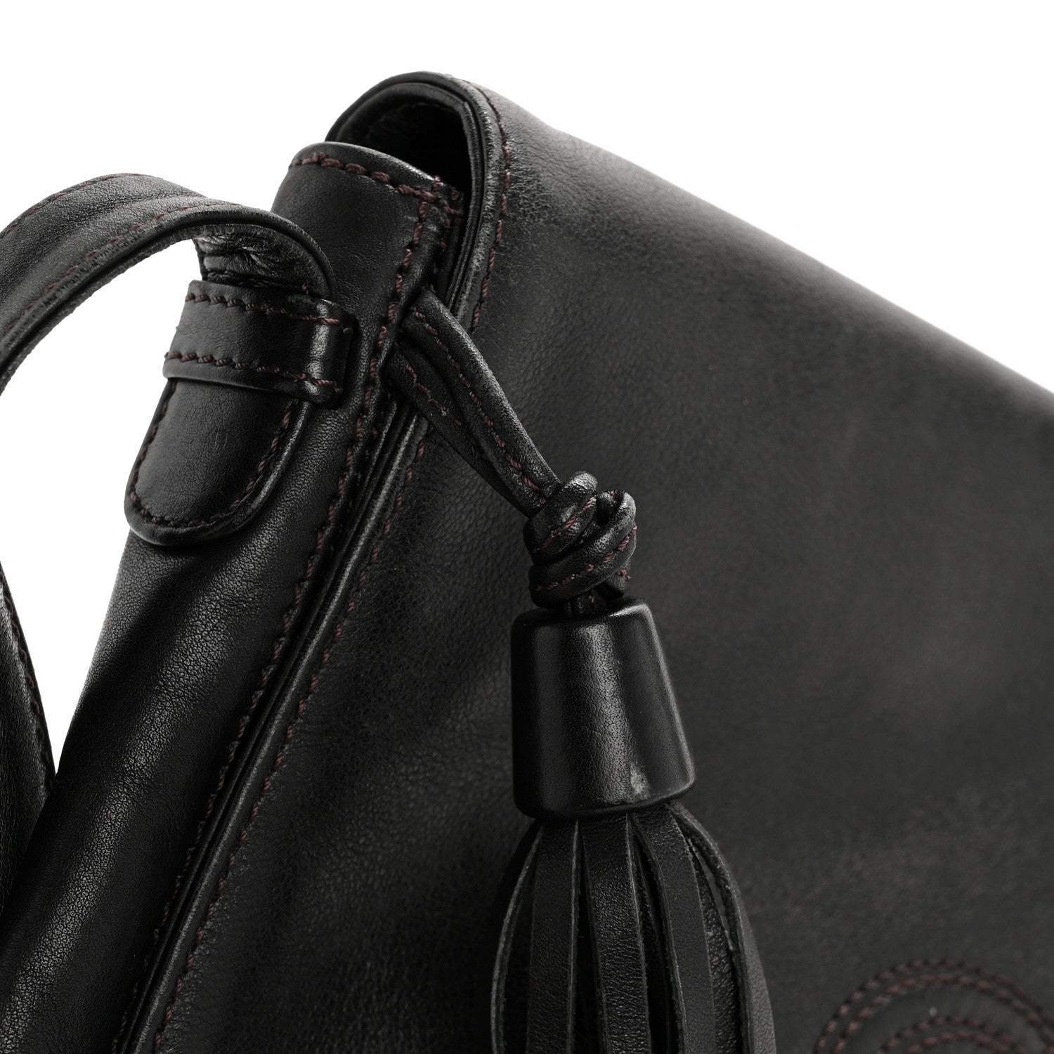Chanel Lambskin CC Tassel Shoulder Flap Bag Black 13 of 14