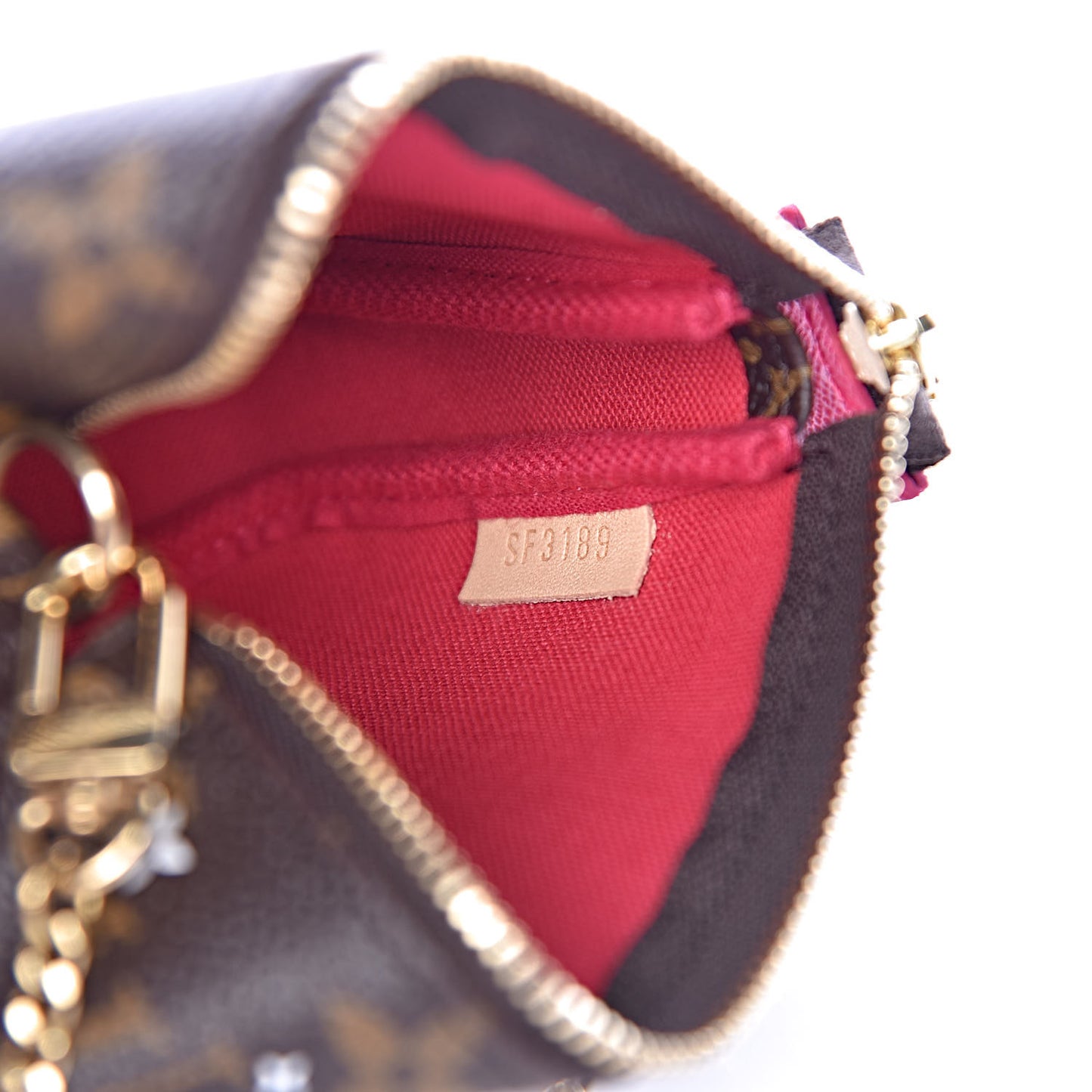 Monogram 2019 Christmas Animation Mini Courchevel Pochette Accessories Fuchsia