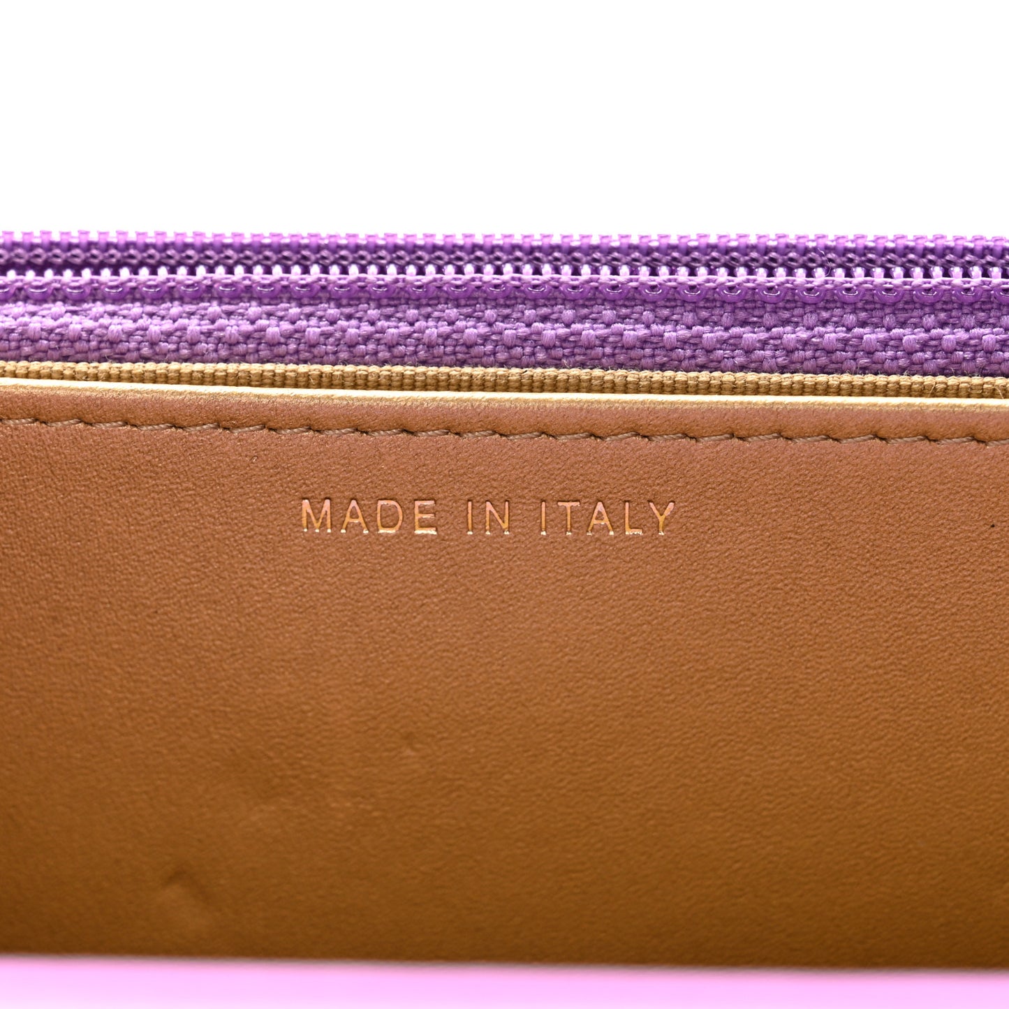 Lambskin Quilted CC Pearl Crush Wallet on Chain WOC Purple
