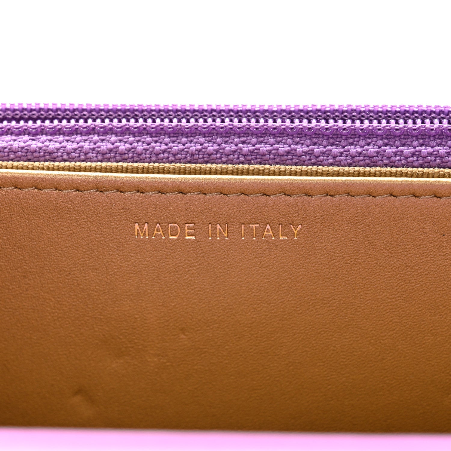 Chanel Lambskin Quilted CC Pearl Crush Wallet on Chain WOC Purple 7 of 12