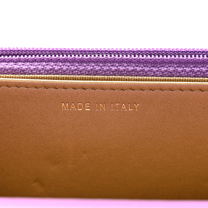 Chanel Lambskin Quilted CC Pearl Crush Wallet on Chain WOC Purple 7 of 12