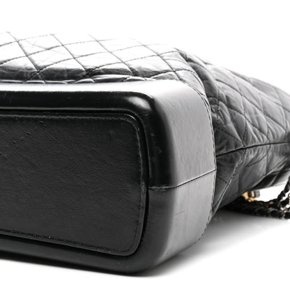 Chanel Aged Calfskin Quilted Maxi Gabrielle Hobo Black 10 of 15