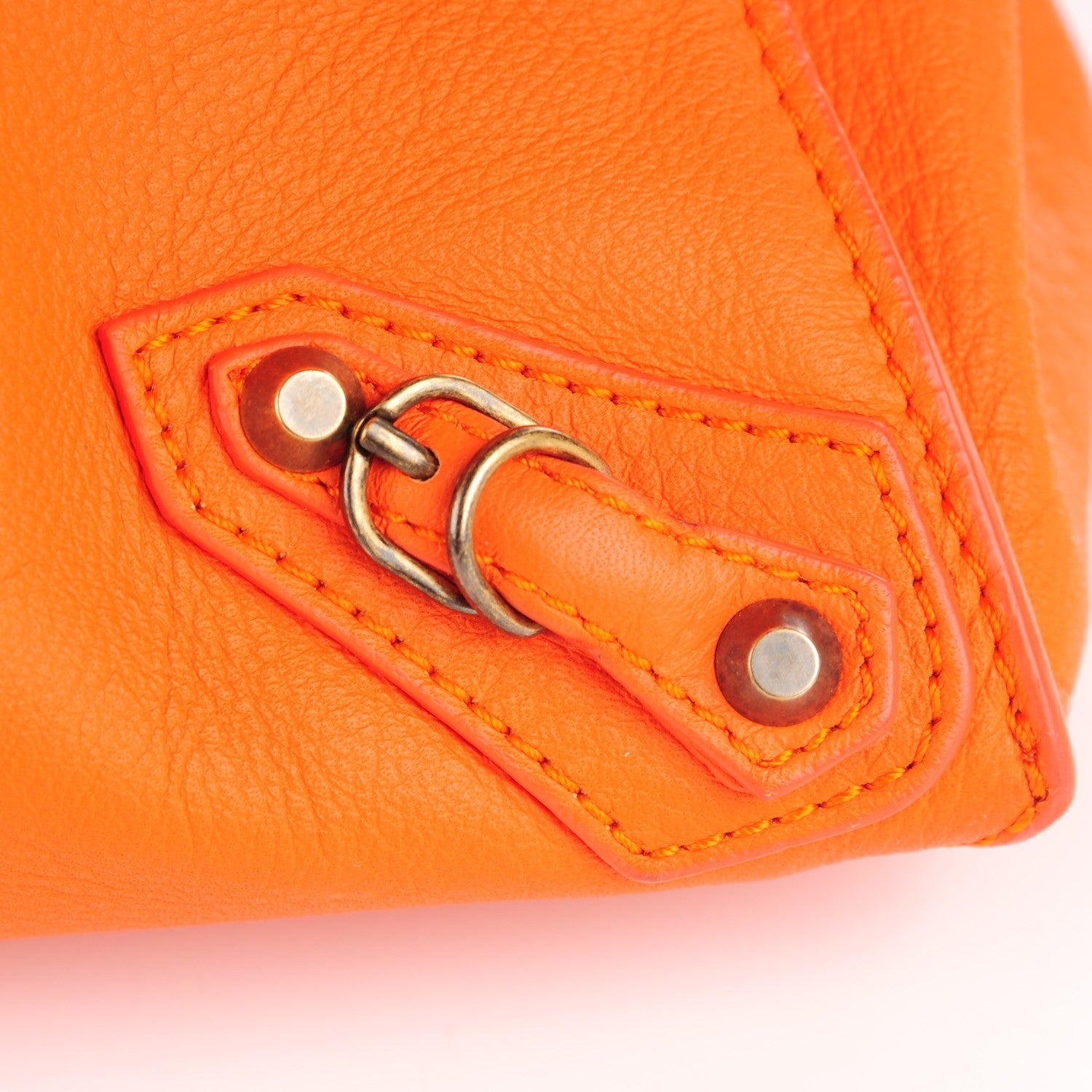 Balenciaga Veau Papier A4 Tote Tangerine 8 of 11