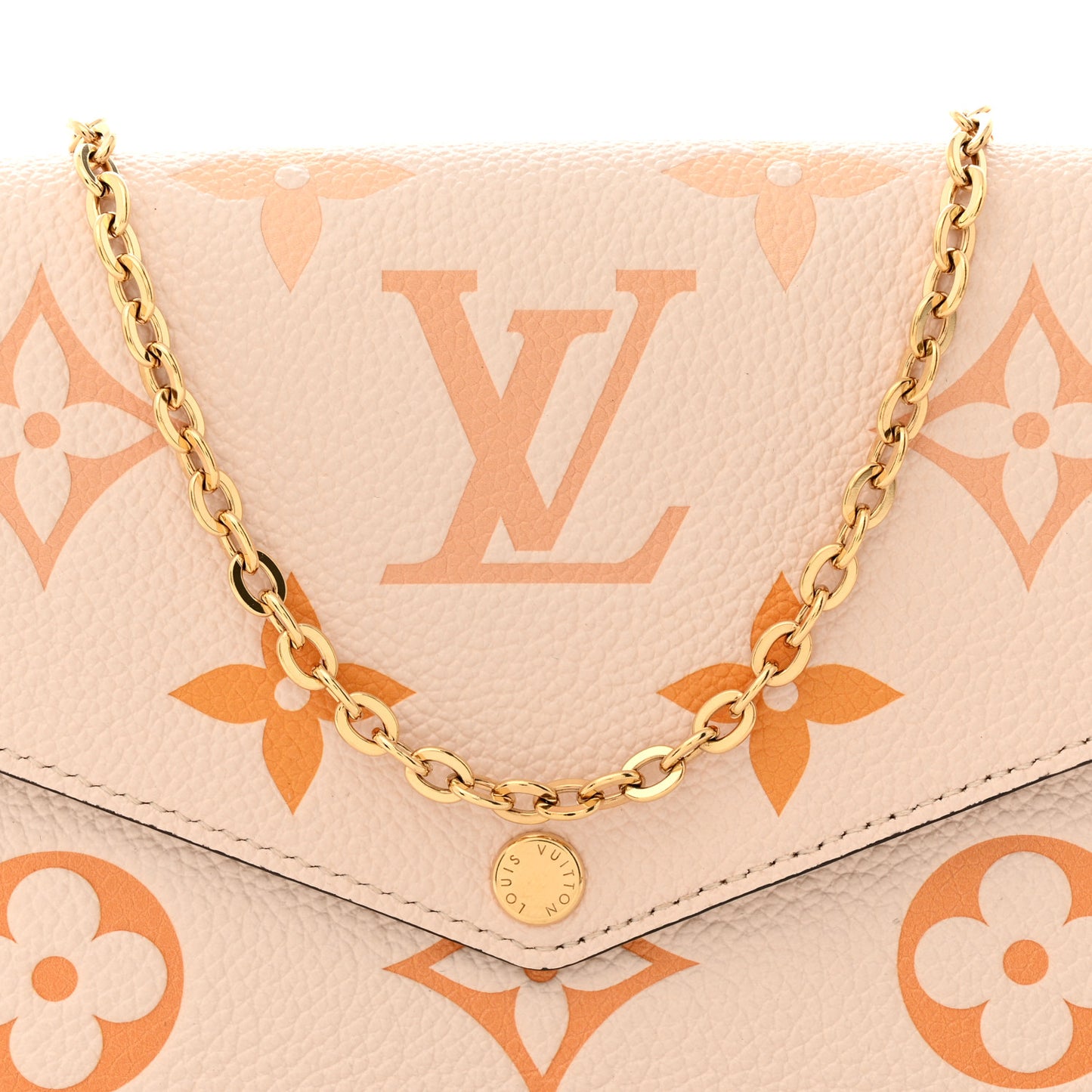 Empreinte Monogram Giant By The Pool Felicie Pochette Chain Wallet Cream Saffron