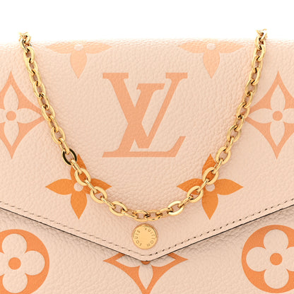 Louis Vuitton Empreinte Monogram Giant By The Pool Felicie Pochette Chain Wallet Cream Saffron 8 of 11
