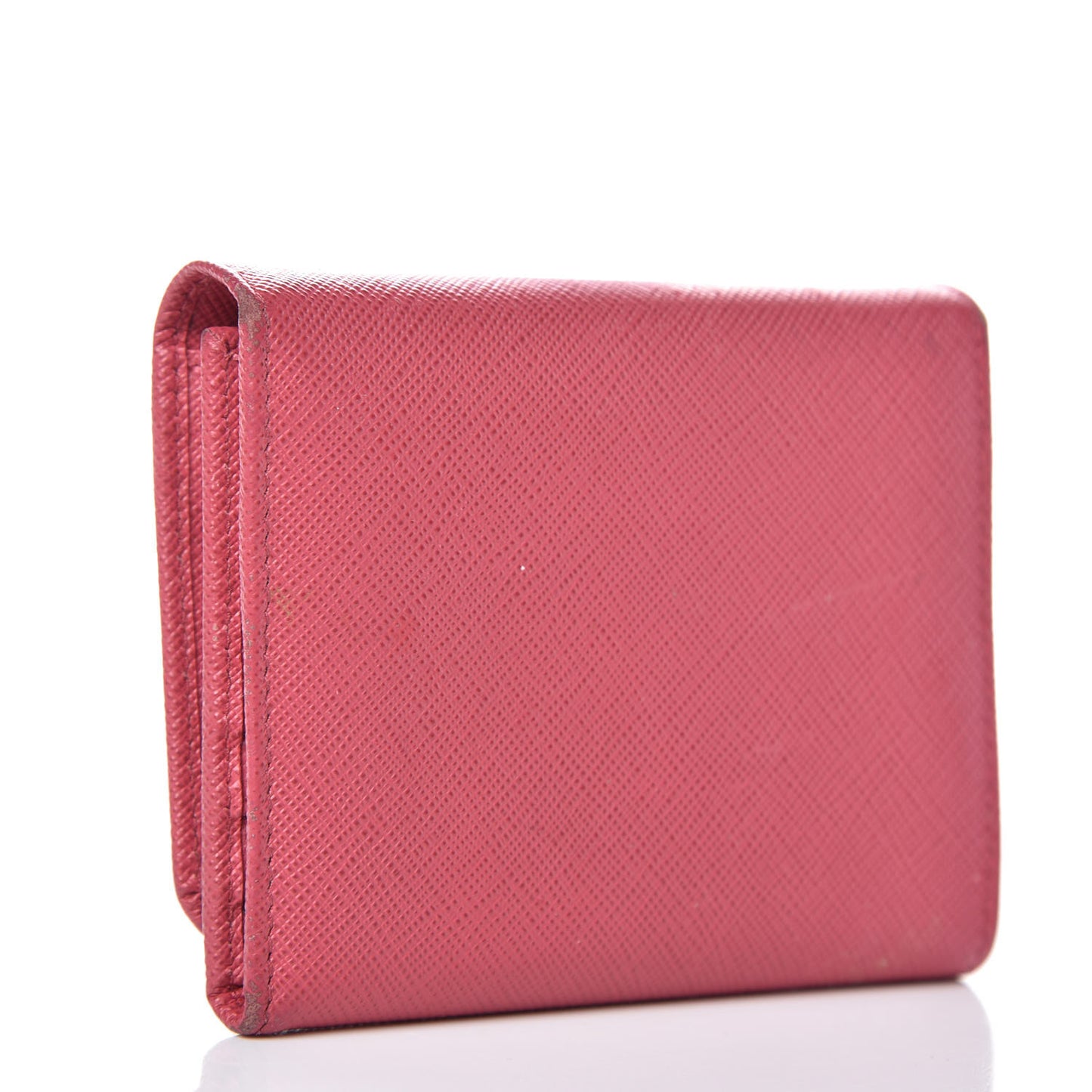 Saffiano Metal Tri-Fold Wallet Peonia