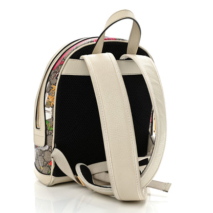 Gucci GG Supreme Monogram Flora Web Small Ophidia Day Backpack White 3 of 11