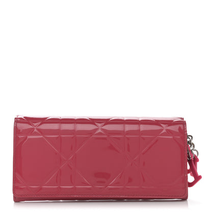 Christian Dior Patent Cannage Rendezvous Wallet Pink 1 of 9