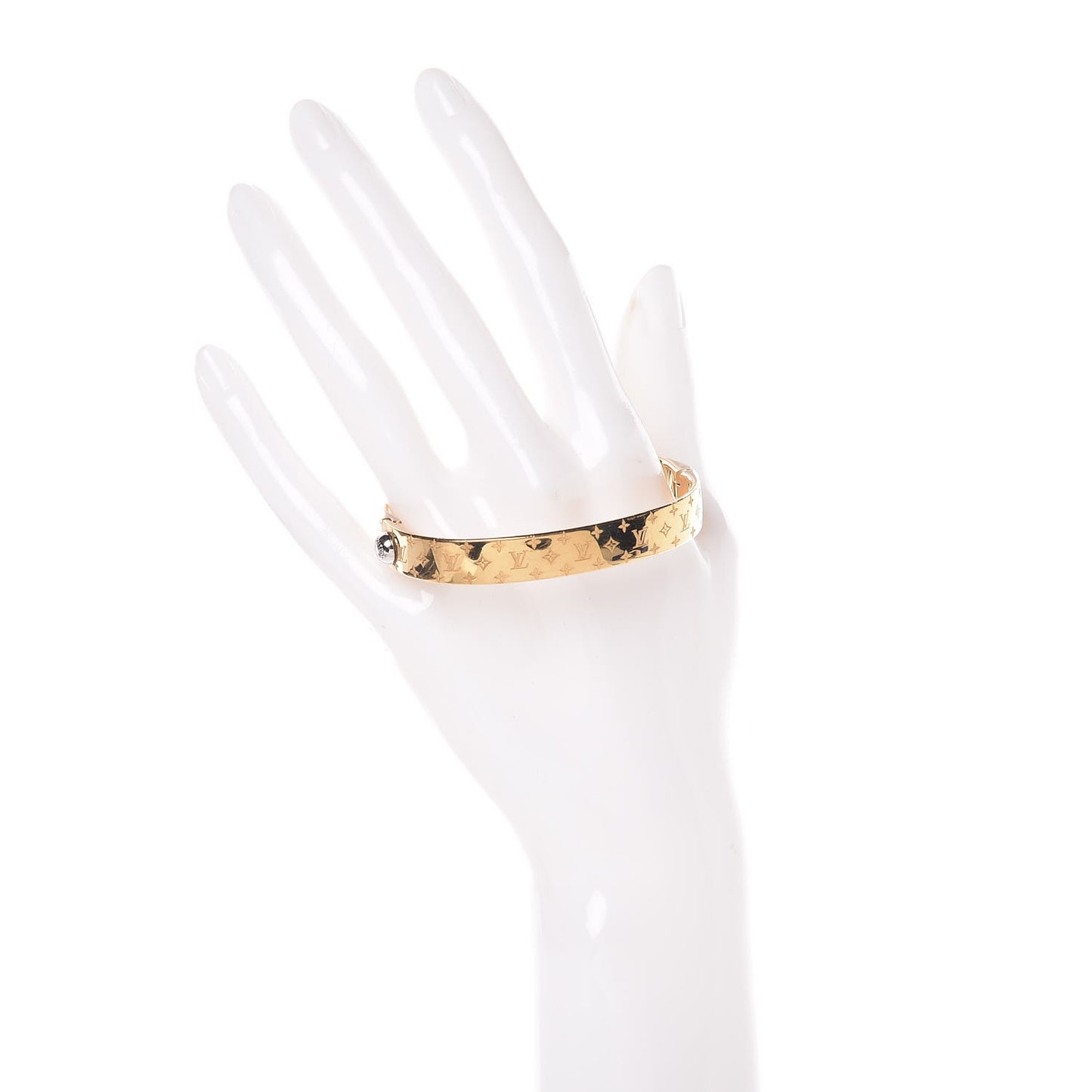 Brass Monogram Nanogram Cuff M Gold