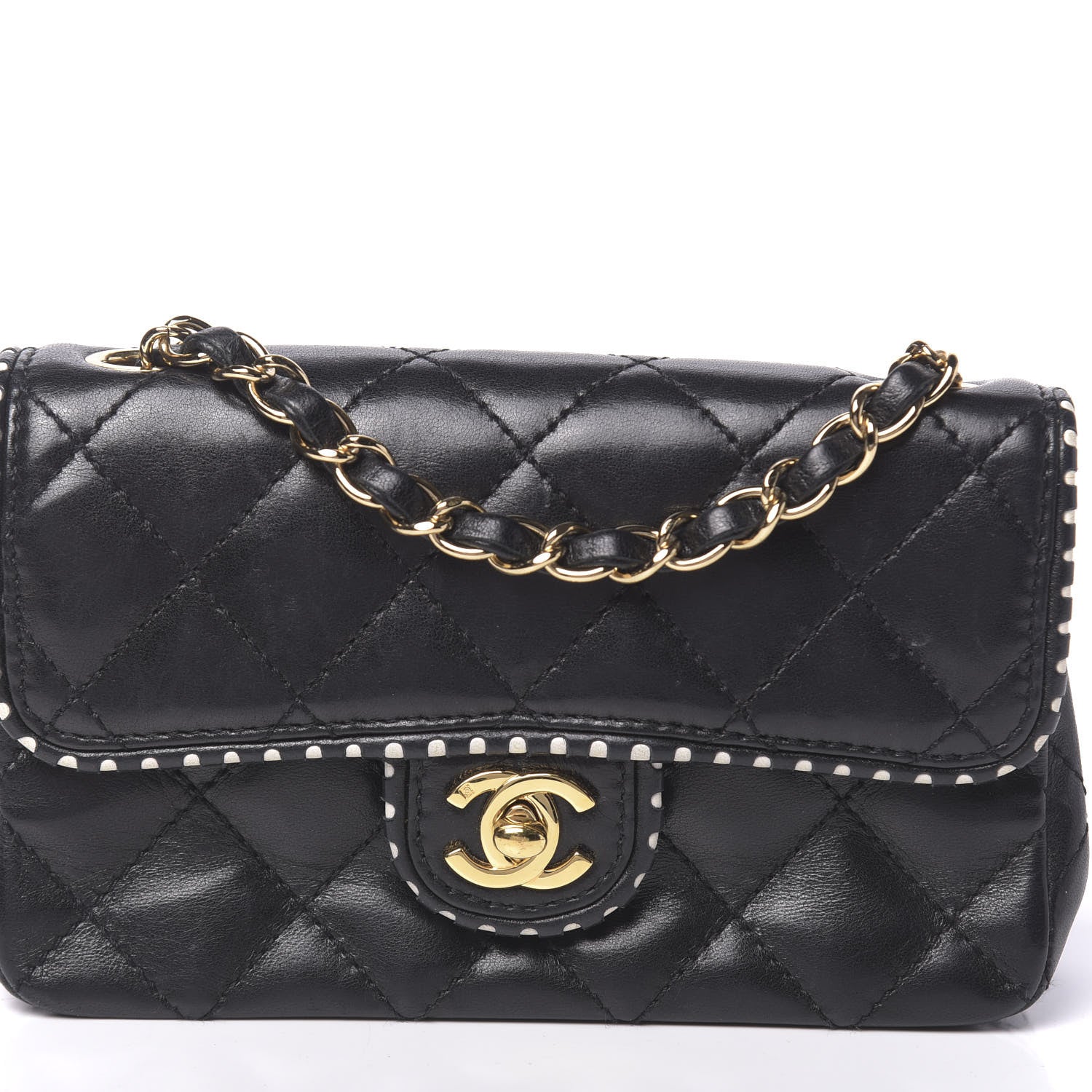 Chanel Lambskin Quilted Mini Flap Black 10 of 11