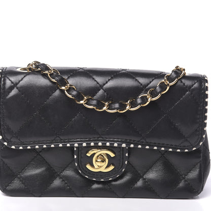 Chanel Lambskin Quilted Mini Flap Black 10 of 11