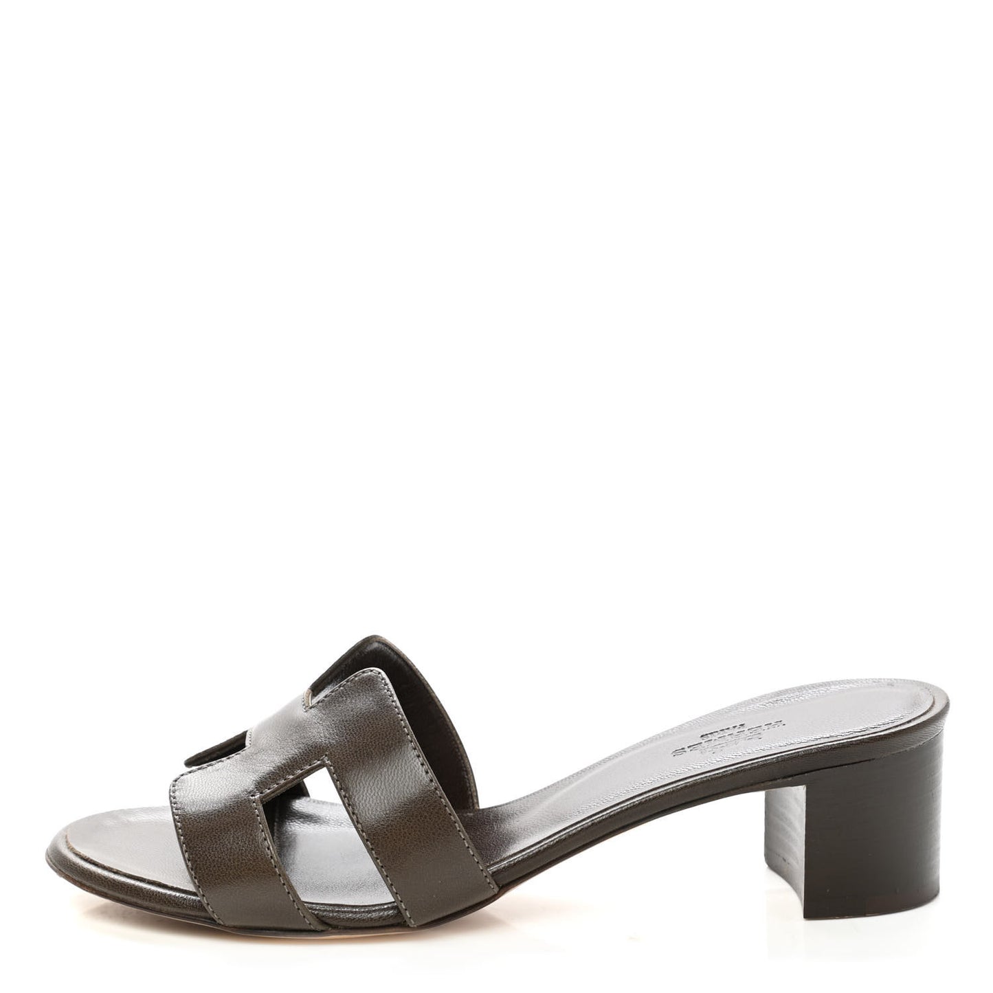 Calfskin Oasis Sandals 36 Tabac