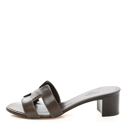 Hermes Calfskin Oasis Sandals 36 Tabac 1 of 10