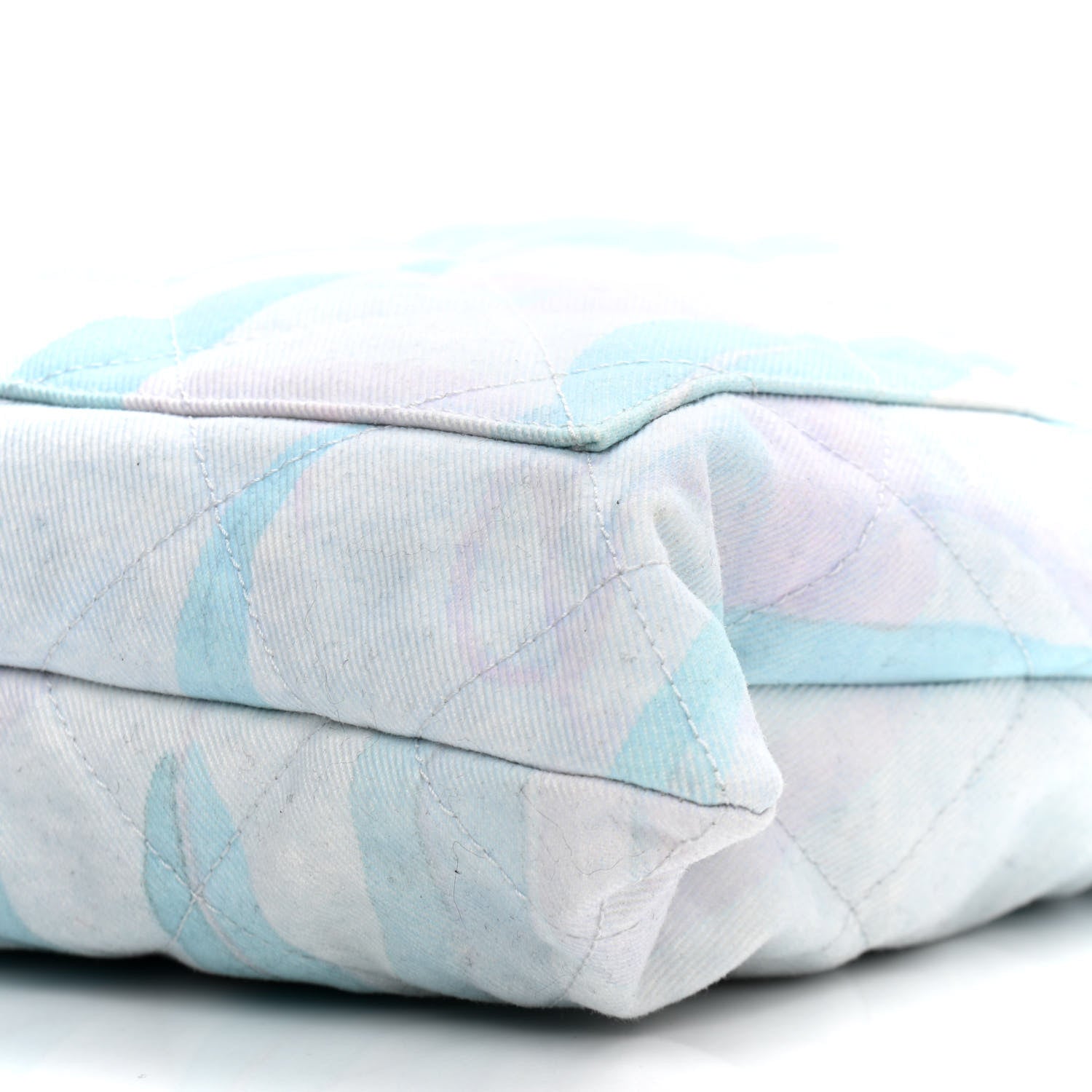 Chanel Canvas Quilted Jungle Jeans Tote White Multicolor 9 of 9