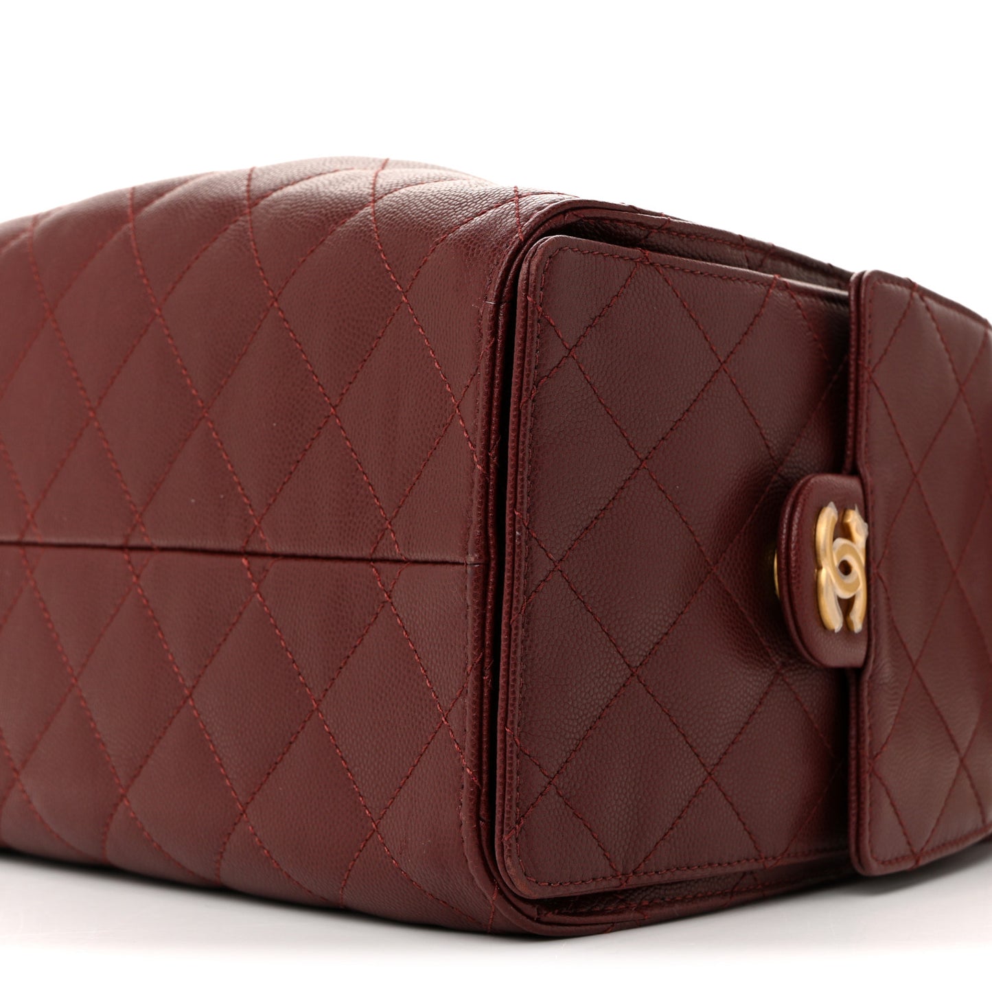 Caviar Quilted Small Chanel 25 Handbag Burgundy