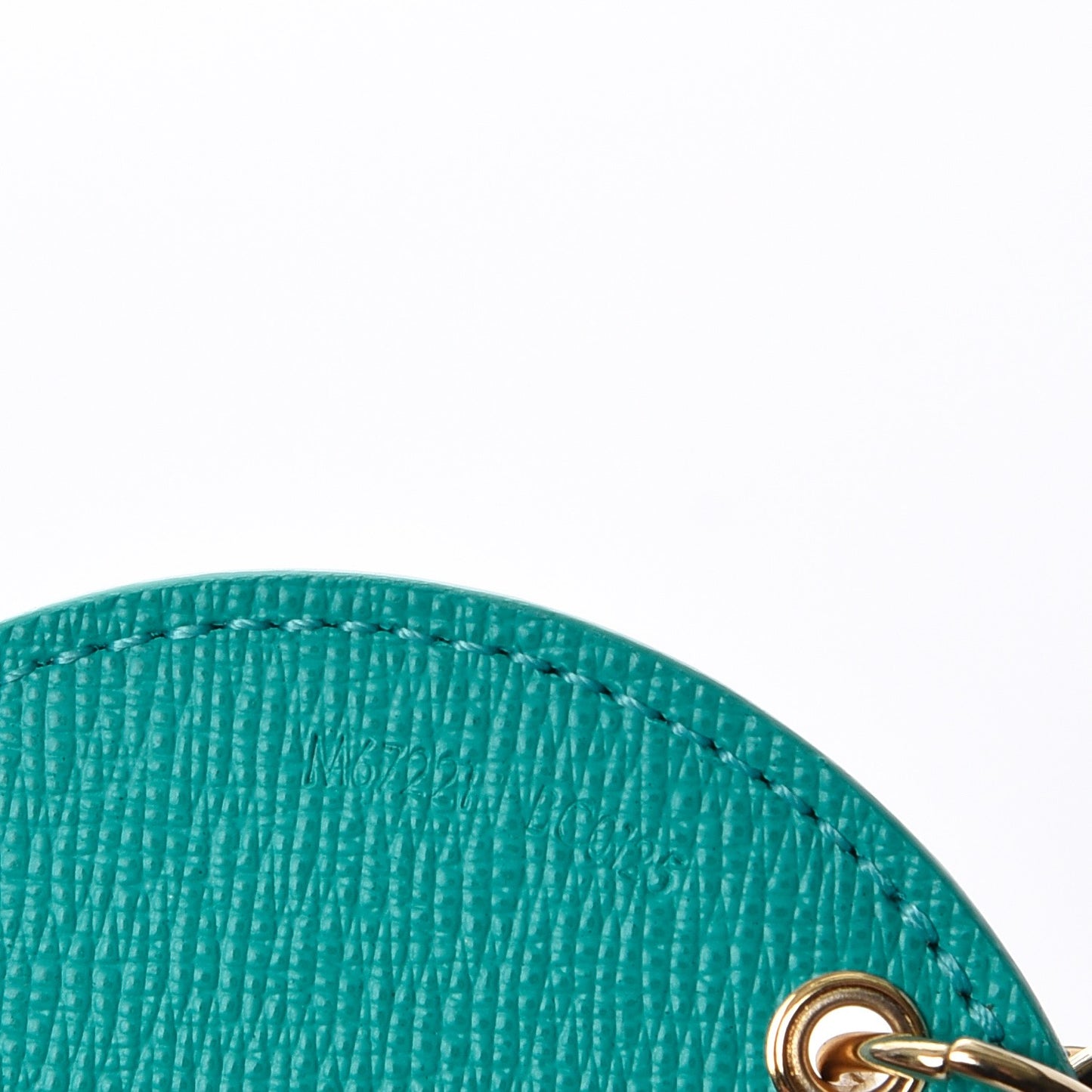 Monogram Illustre V Bag Charm Key Ring Turquoise