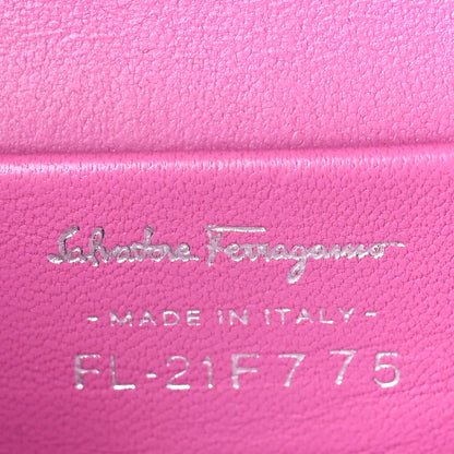 Salvatore Ferragamo Crocodile Bar Clutch Crossbody Bag Pink 6 of 10