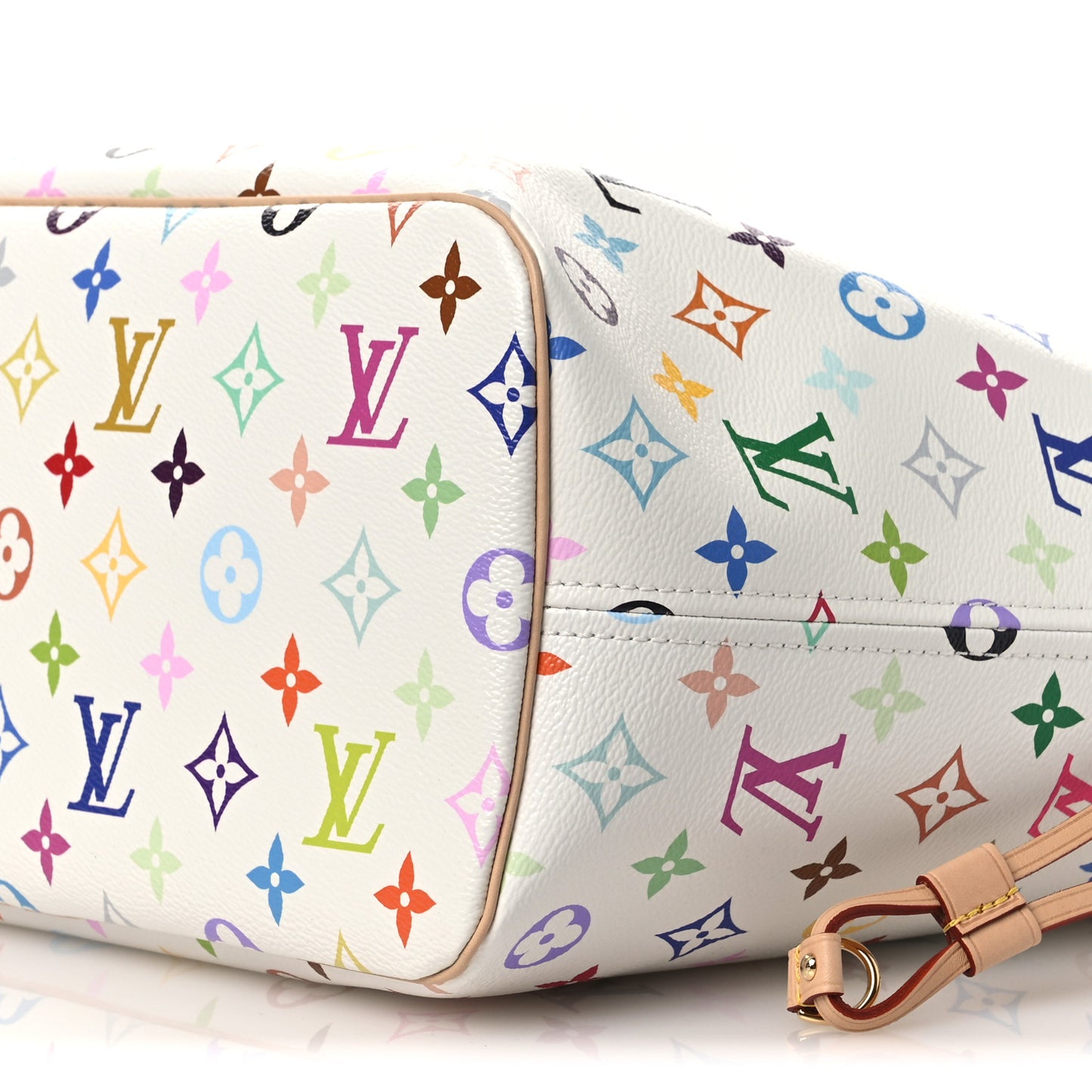 LV X TM Monogram Multicolor Neverfull MM White