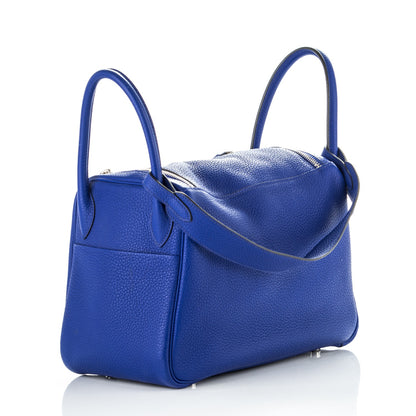 Hermes Taurillon Clemence Lindy 30 Bleu Electrique 3 of 7
