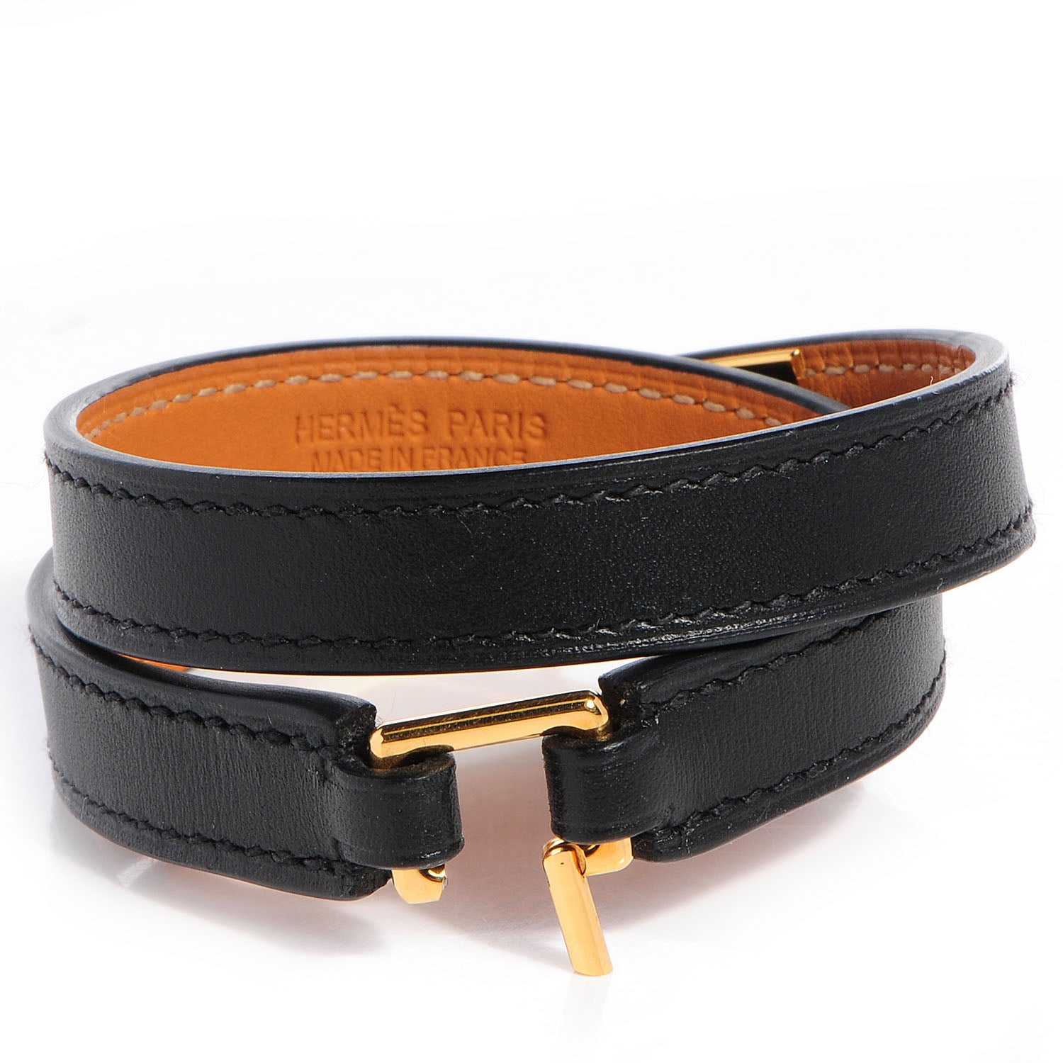 Hermes Chamonix Rivale Double Tour Bracelet Medium Black 3 of 6