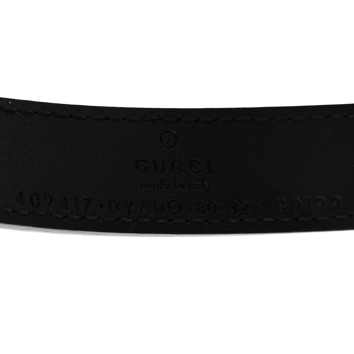 Calfskin Double G 20mm Belt 80 32 Black