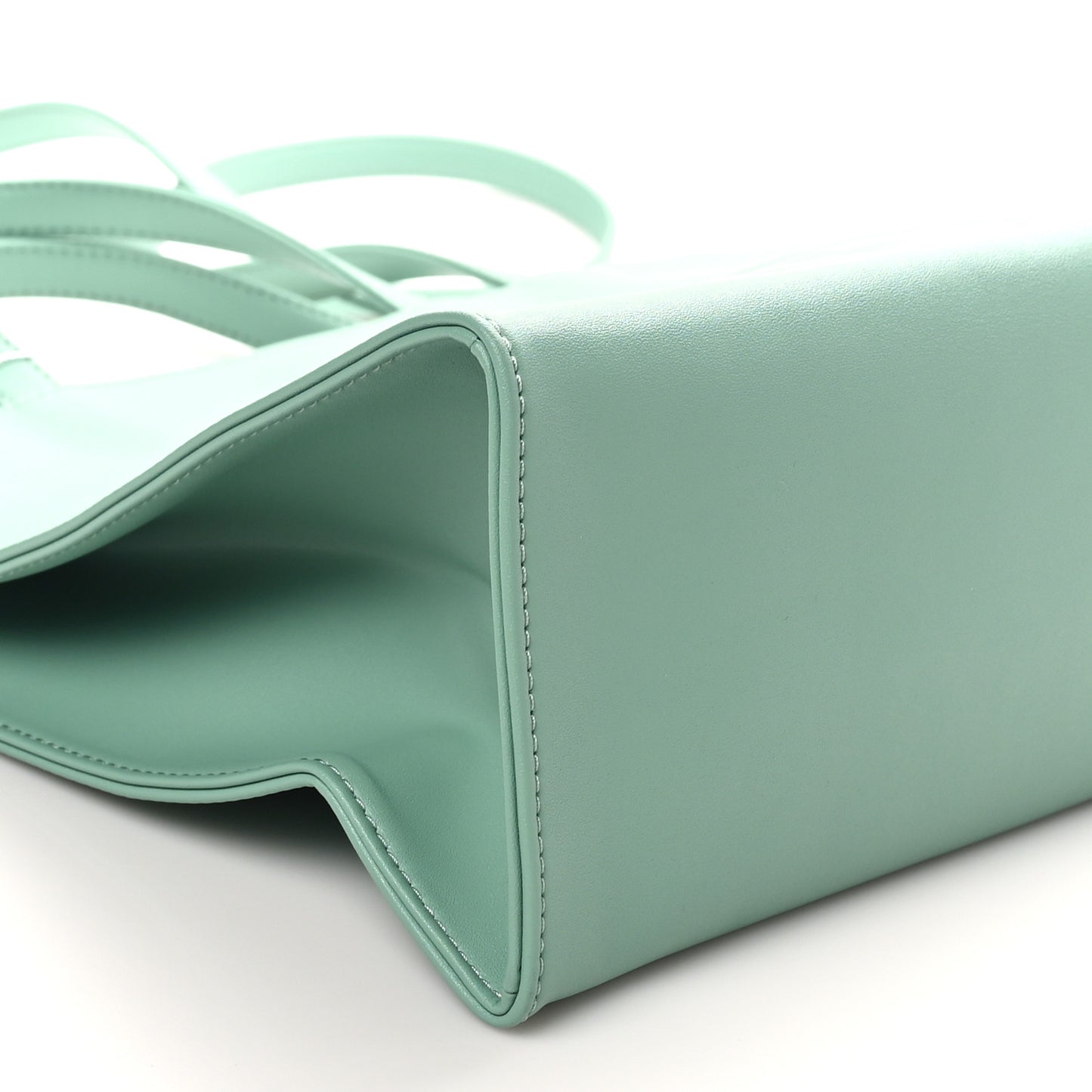 Vegan Leather Medium Shopping Bag Sage