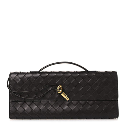 Bottega Veneta Nappa Intrecciato Long Andiamo Top Handle Clutch Fondant 1 of 11