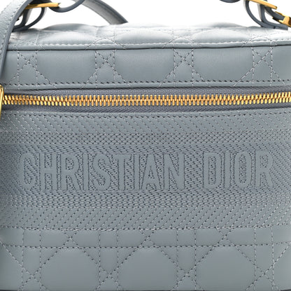 Christian Dior Lambskin Cannage Small Diortravel Vanity Case Cloud Blue 7 of 9