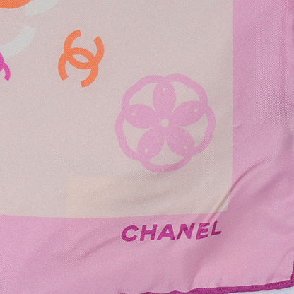 Chanel Silk Camellia Scarf Pink 3 of 5