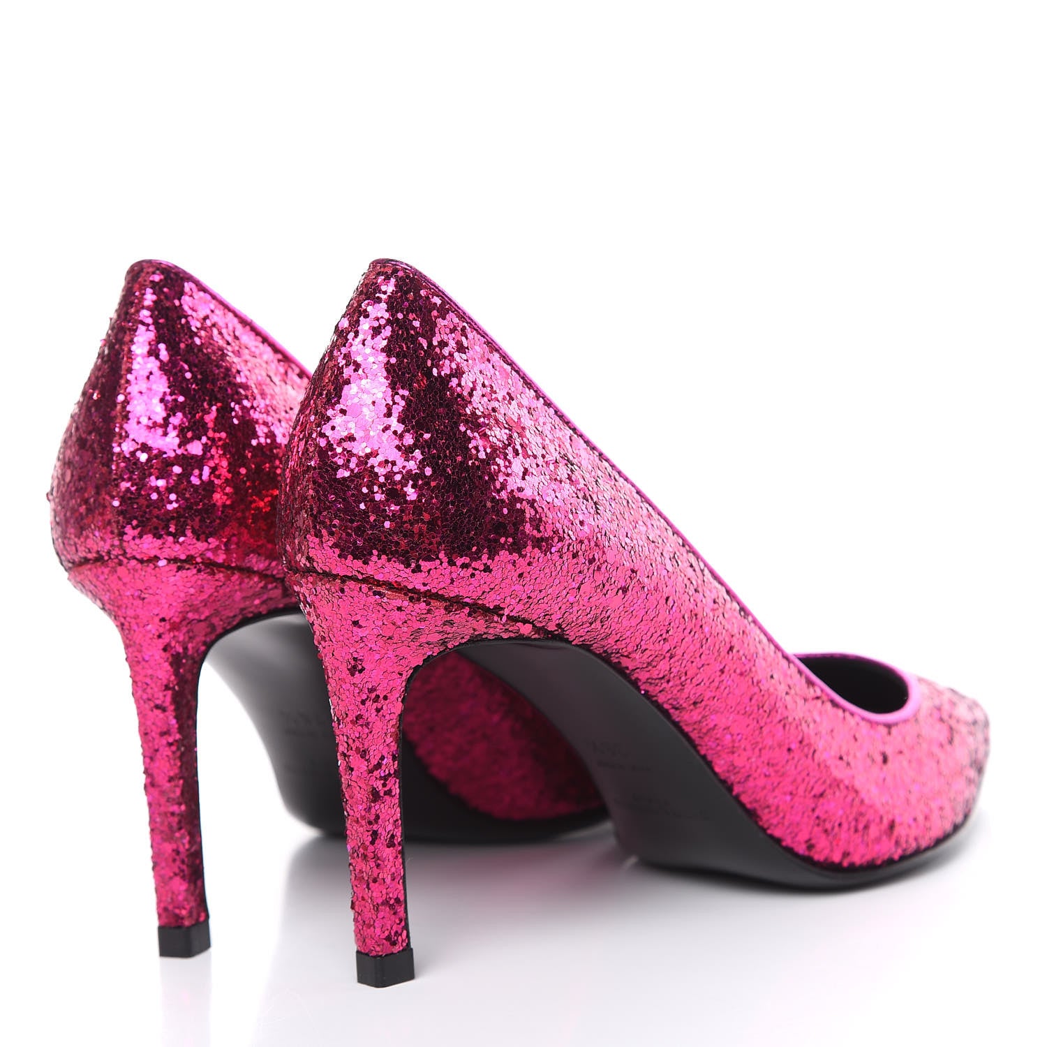 Saint Laurent Glitter Galaxi Paris 80 Pump 36.5 Fushia 4 of 11